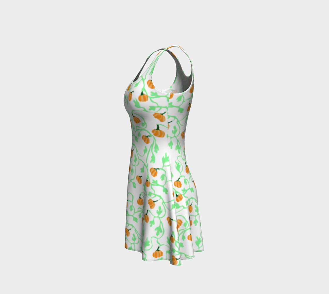 Pumpkin Vines Flare Dress
