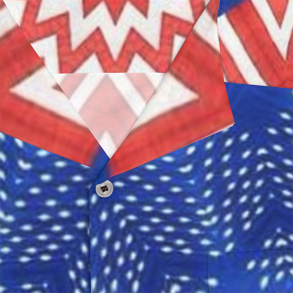 Stars and Stripes Pattern Men's Hawaiian Shirt (AOP)