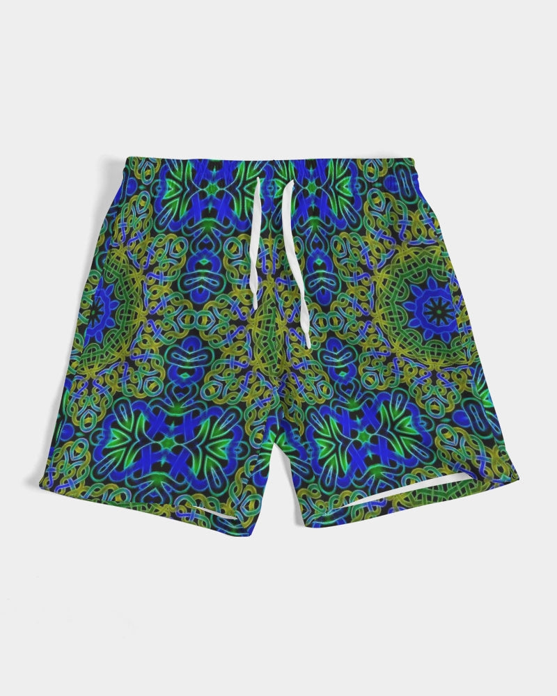 Blue Green Celtic Kaleidoscope Men's Swim Trunk