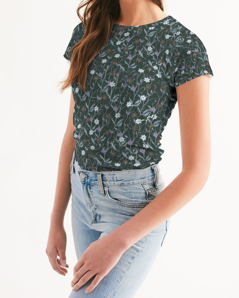 Violets On Gray Women's Tee
