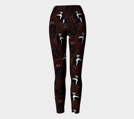 Vampire Pattern Yoga Leggings