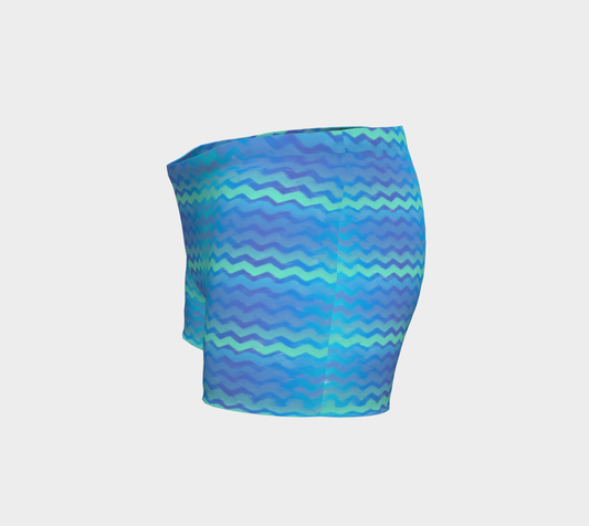 Blue Green Mermaid Stripes Shorts