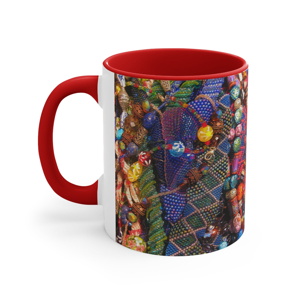 Beaded Jewelry Still Life Accent Coffee Mug, 11oz