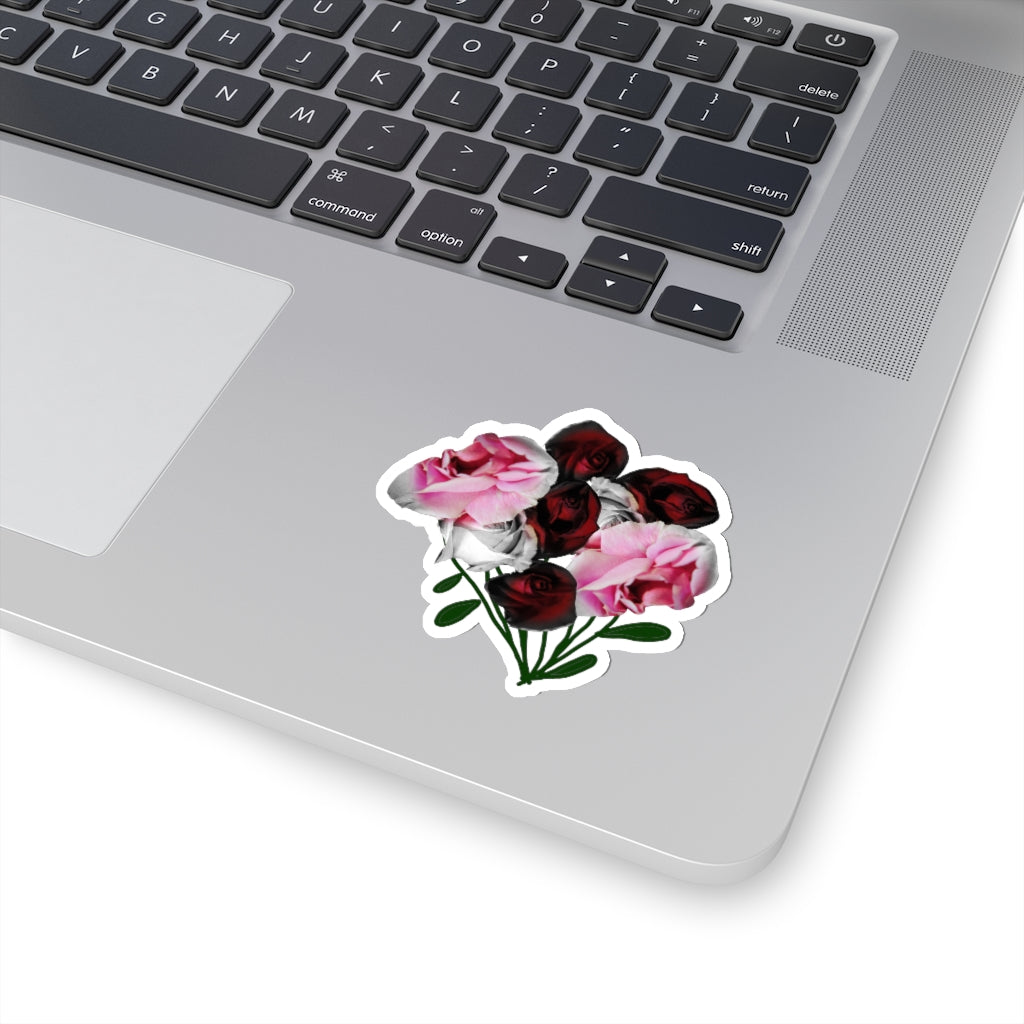 Pink and Red Roses Kiss-Cut Stickers