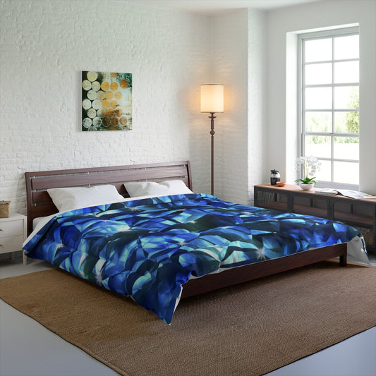 Blue Crystal Pattern Comforter