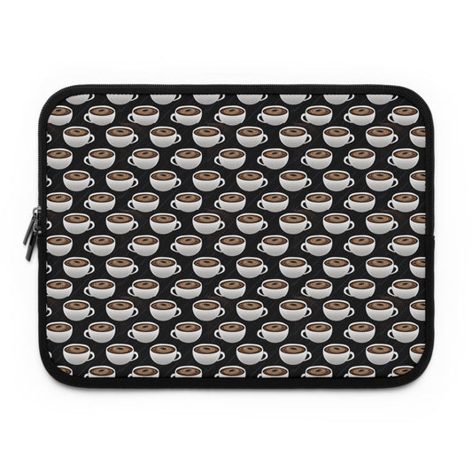 Coffee Cups Pattern Laptop Sleeve