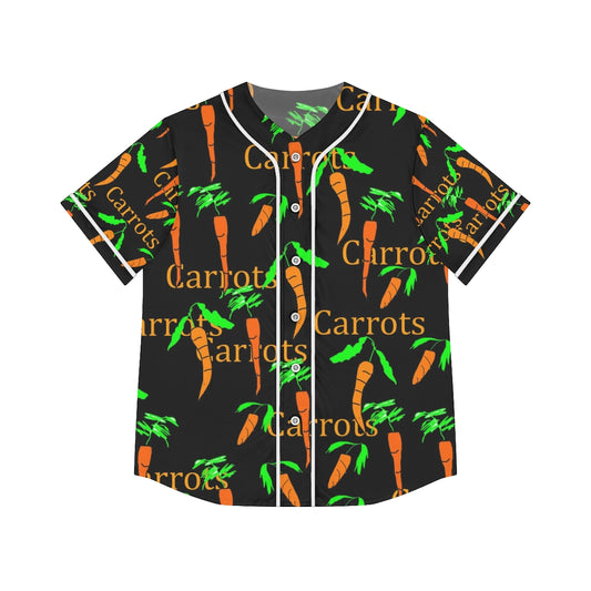 Carrots Pattern Women's Baseball Jersey (AOP)