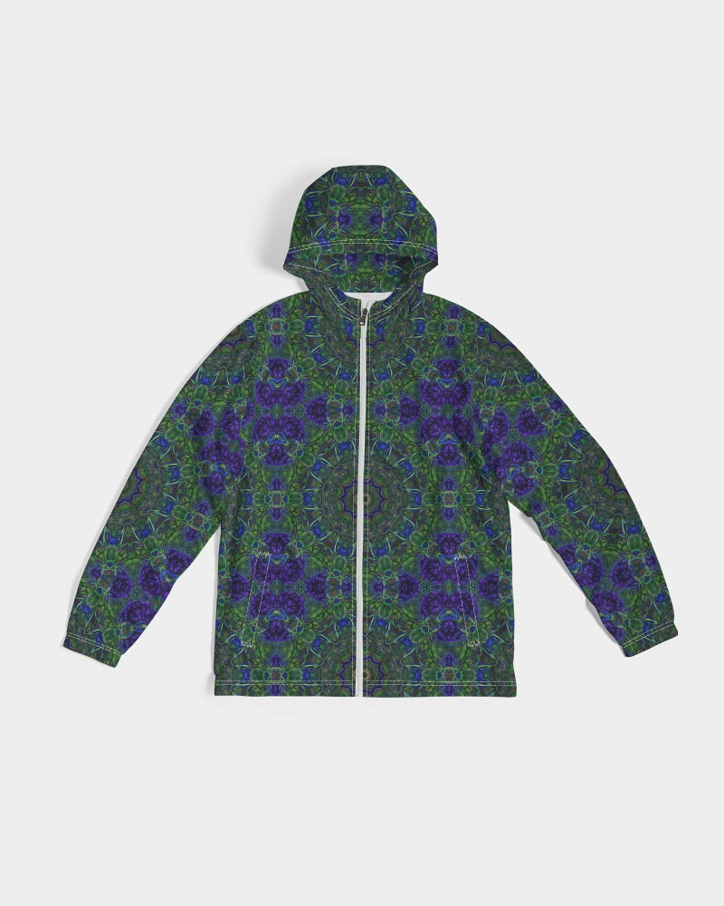 blue Green Ribbon Kaleidoscope Men's Windbreaker