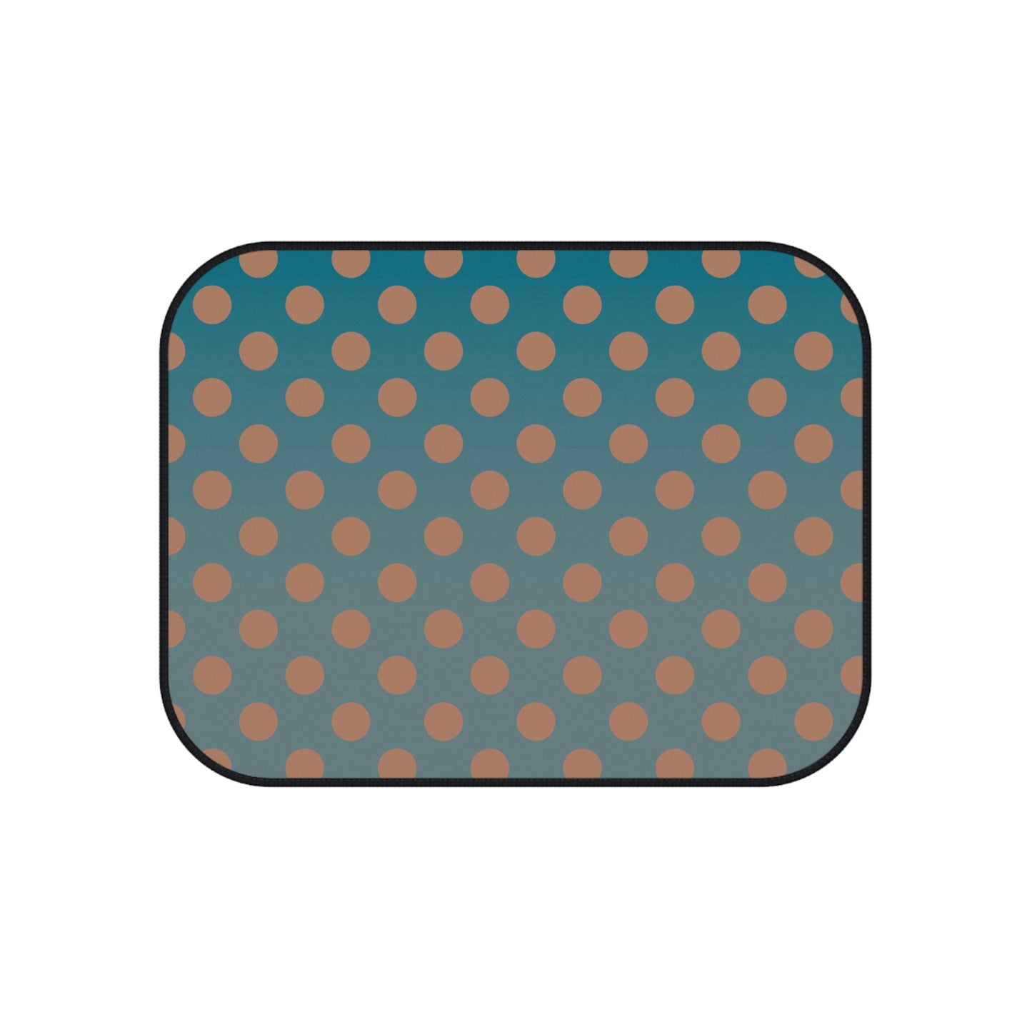 Denim and Brown Polkadots Car Mats (Set of 4)