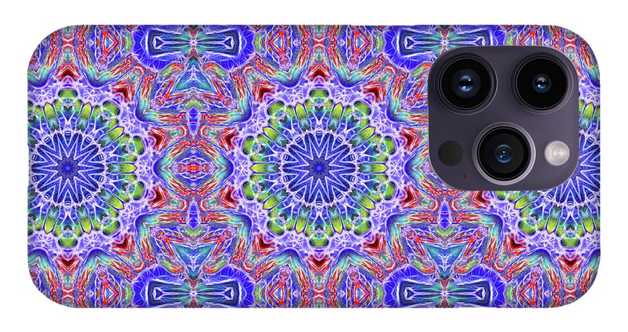 Blue Red Kaleidoscope #1 - Phone Case