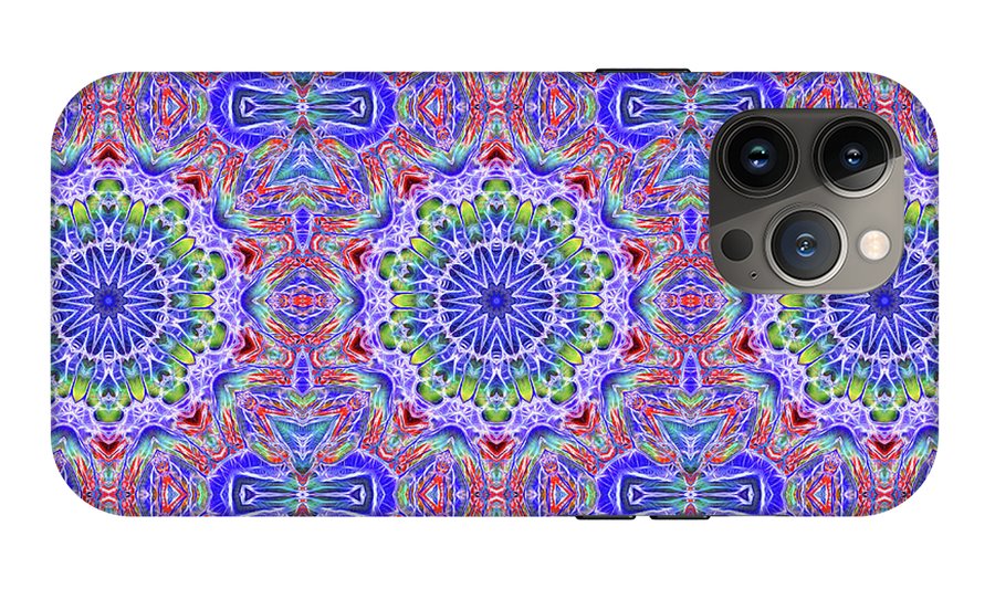 Blue Red Kaleidoscope #1 - Phone Case