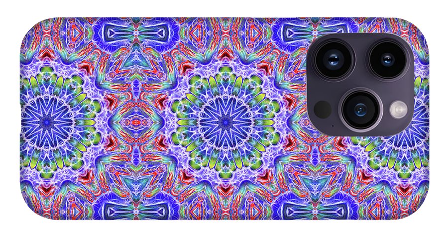 Blue Red Kaleidoscope #1 - Phone Case