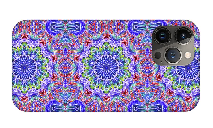 Blue Red Kaleidoscope #1 - Phone Case