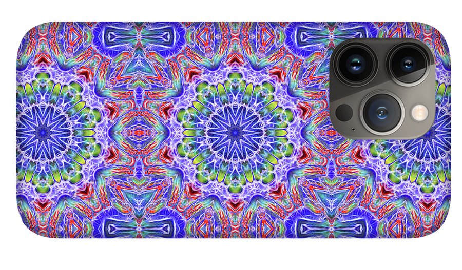 Blue Red Kaleidoscope #1 - Phone Case