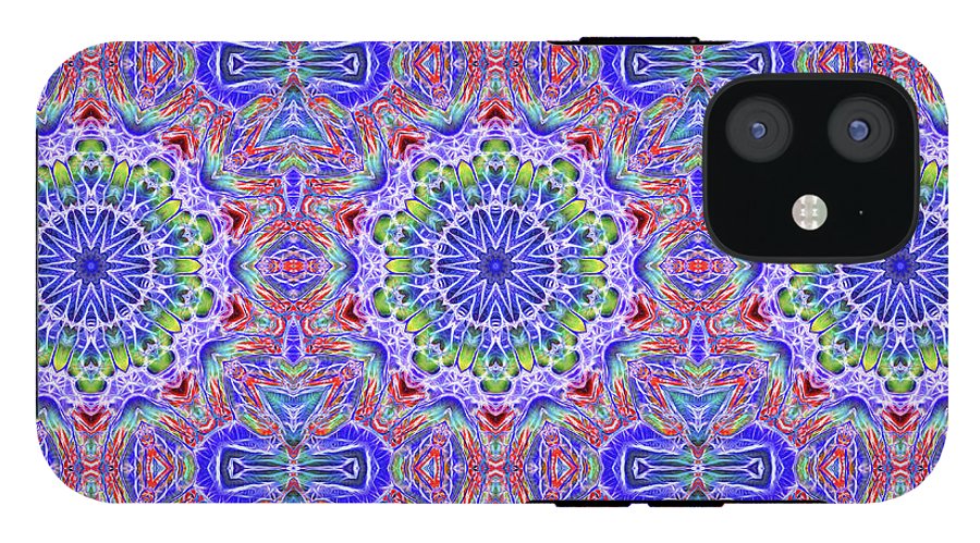 Blue Red Kaleidoscope #1 - Phone Case
