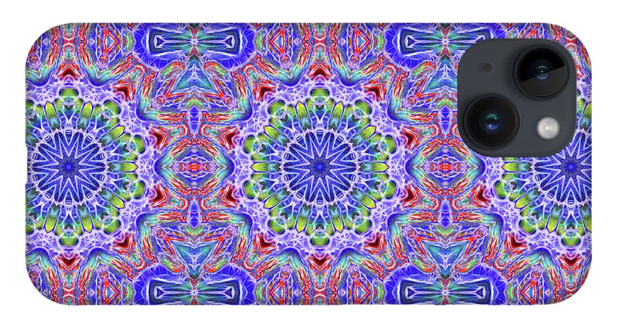 Blue Red Kaleidoscope #1 - Phone Case