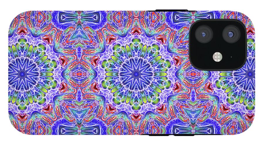 Blue Red Kaleidoscope #1 - Phone Case