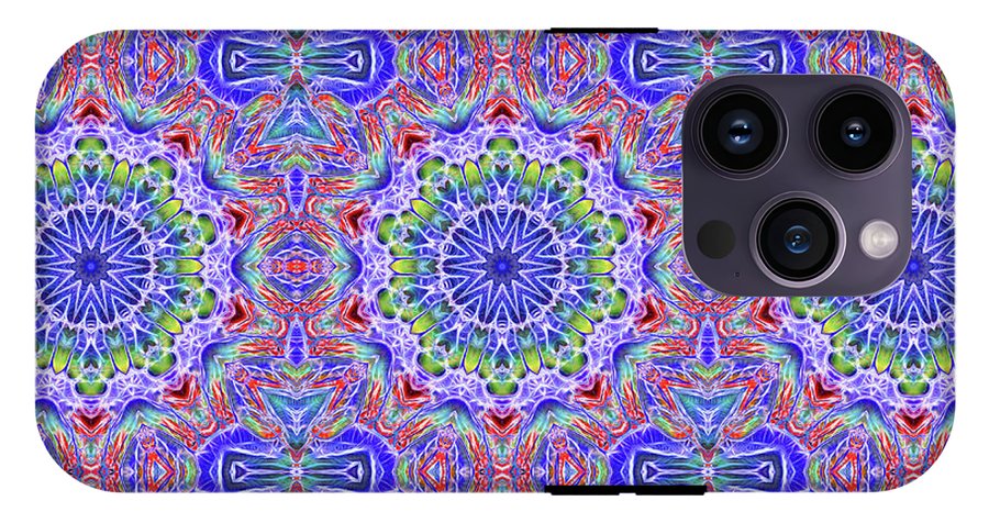 Blue Red Kaleidoscope #1 - Phone Case