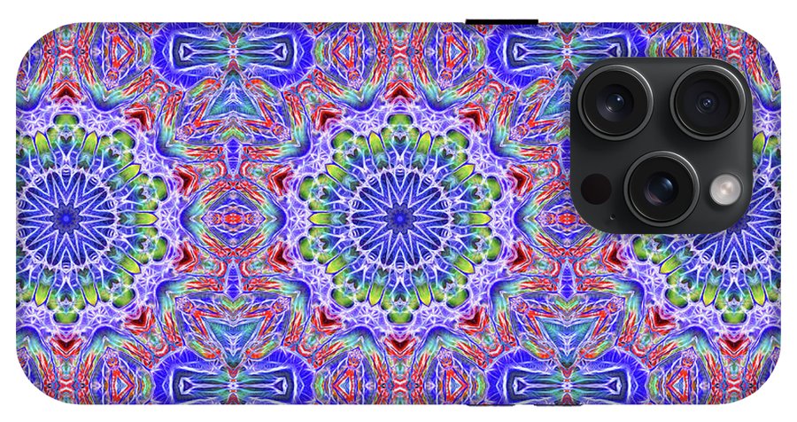 Blue Red Kaleidoscope #1 - Phone Case
