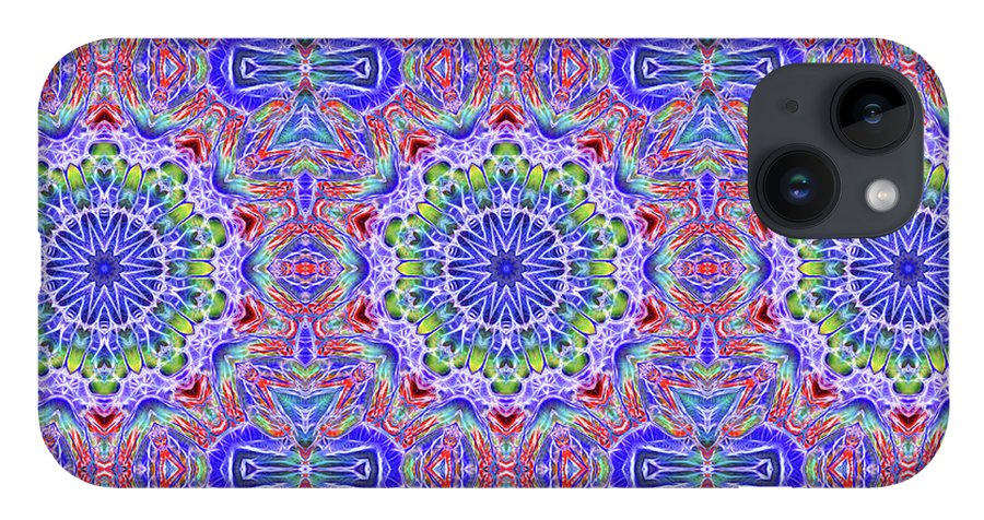 Blue Red Kaleidoscope #1 - Phone Case