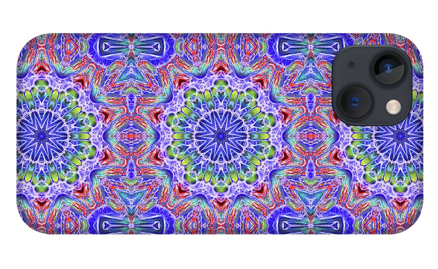 Blue Red Kaleidoscope #1 - Phone Case