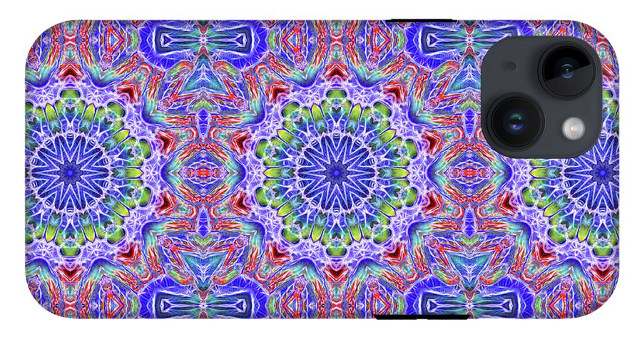 Blue Red Kaleidoscope #1 - Phone Case