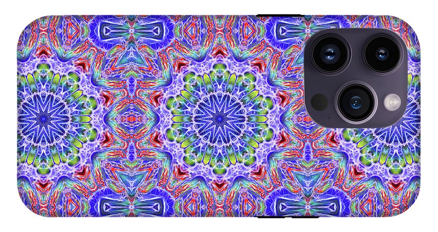 Blue Red Kaleidoscope #1 - Phone Case
