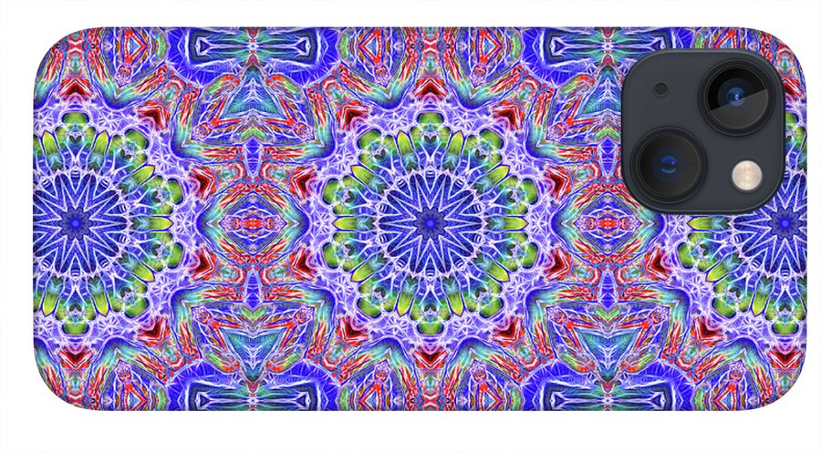 Blue Red Kaleidoscope #1 - Phone Case