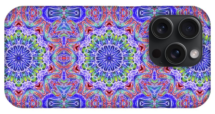 Blue Red Kaleidoscope #1 - Phone Case