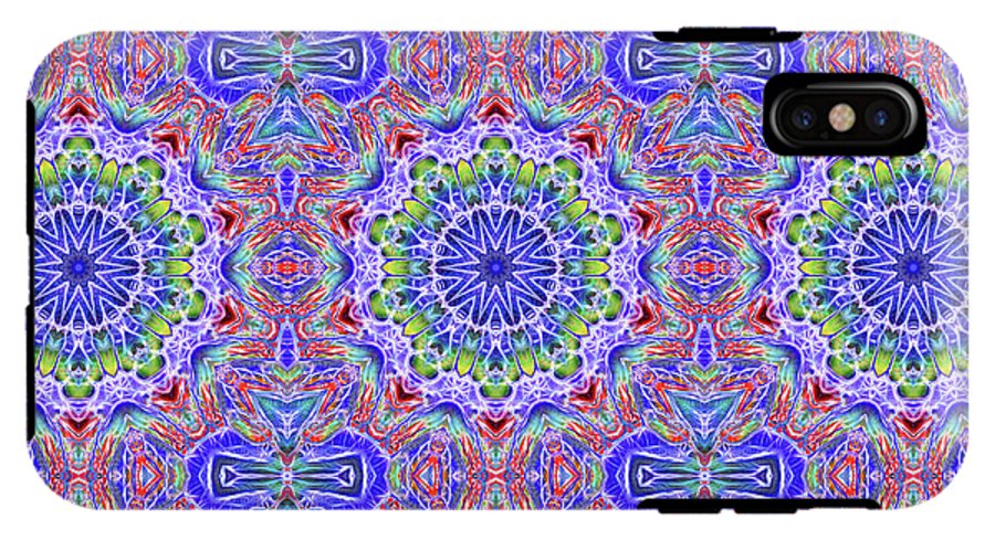 Blue Red Kaleidoscope #1 - Phone Case