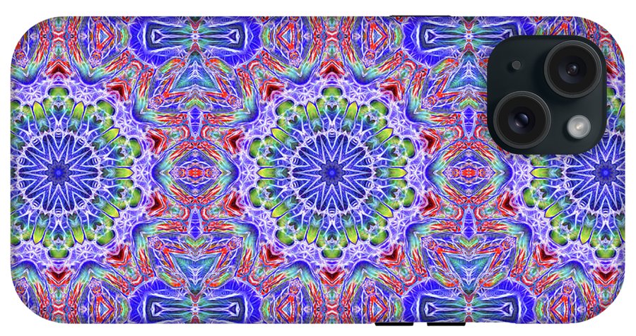 Blue Red Kaleidoscope #1 - Phone Case