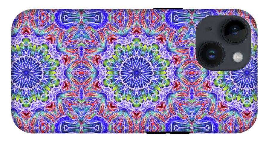 Blue Red Kaleidoscope #1 - Phone Case