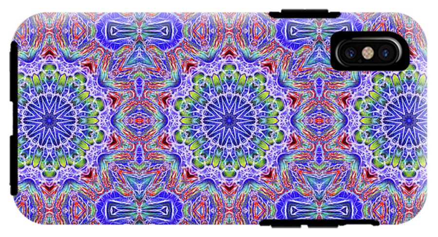 Blue Red Kaleidoscope #1 - Phone Case