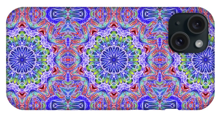 Blue Red Kaleidoscope #1 - Phone Case