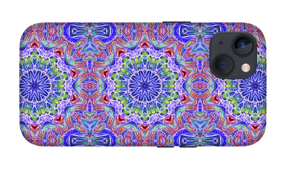 Blue Red Kaleidoscope #1 - Phone Case