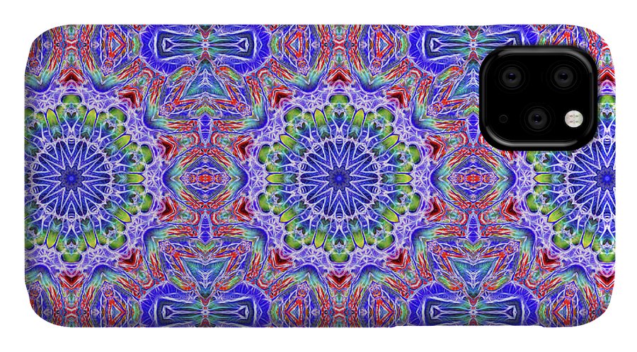 Blue Red Kaleidoscope #1 - Phone Case