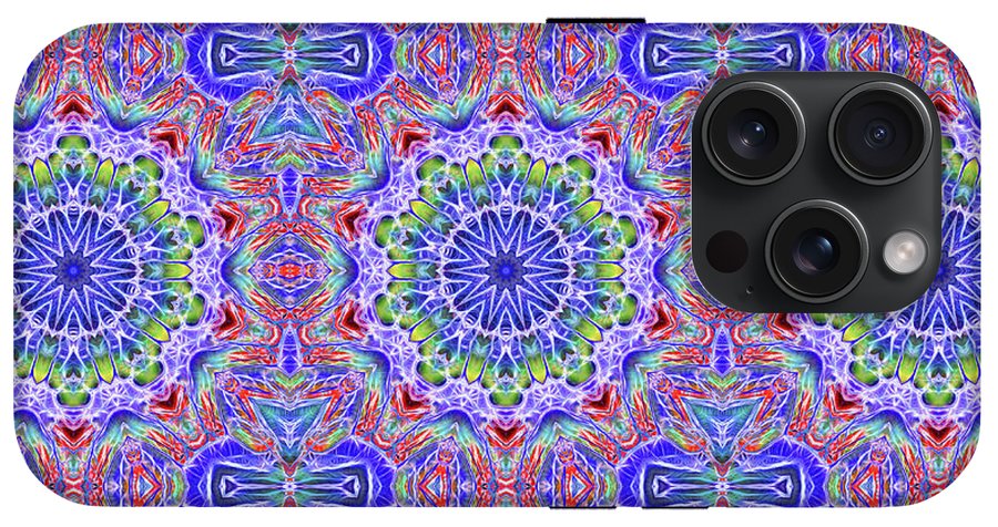 Blue Red Kaleidoscope #1 - Phone Case