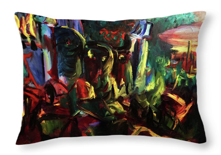 Castle Painting - Throw Pillow