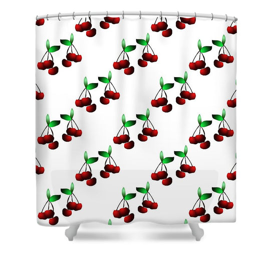 Cherries Pattern - Shower Curtain