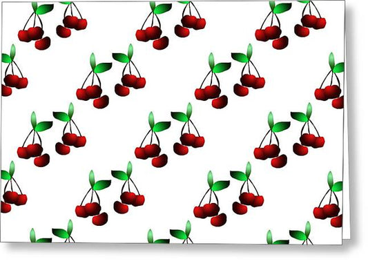 Cherries Pattern - Greeting Card