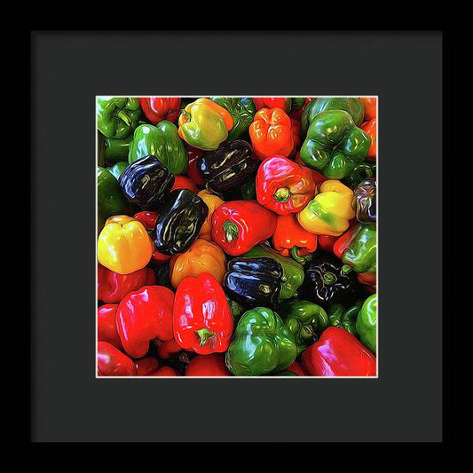 Colorful Bell Peppers - Framed Print