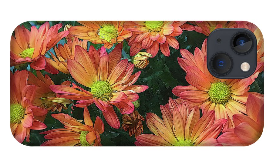 Cream and Pink Fall Flowers #1 - Phone Case