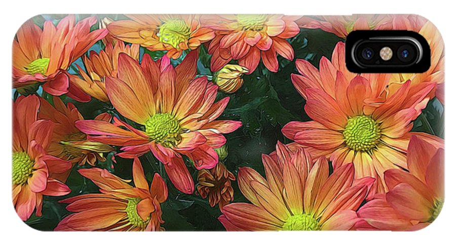 Cream and Pink Fall Flowers #1 - Phone Case