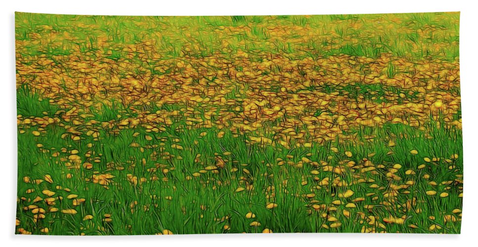 Dandelion Field - Beach Towel