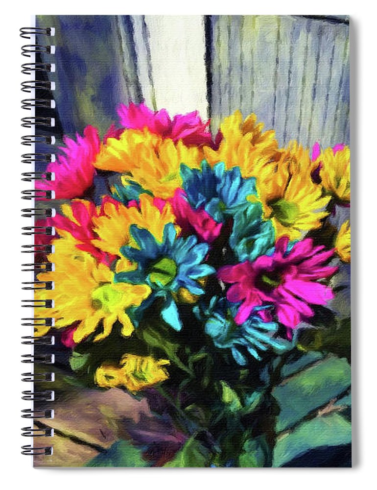 Flowers At The Door - Spiral Notebook