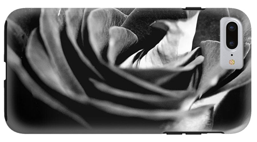 Large Black and White Rose #1 - Phone Case