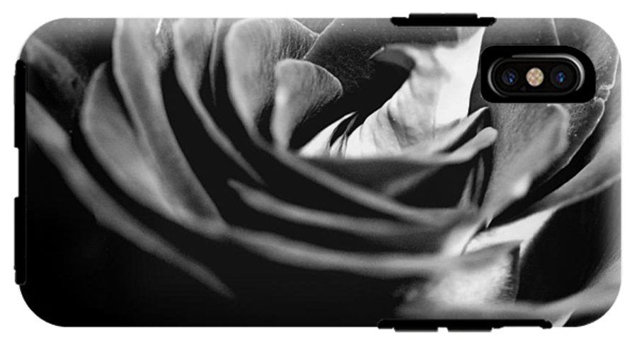 Large Black and White Rose #1 - Phone Case