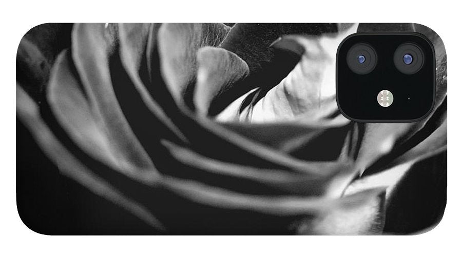 Large Black and White Rose #1 - Phone Case