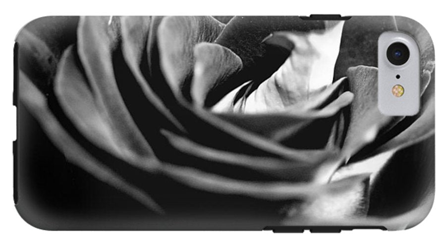Large Black and White Rose #1 - Phone Case