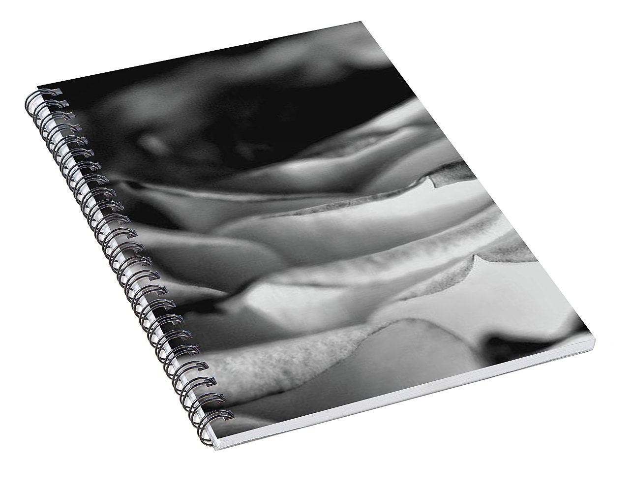 Light Black and White Rose - Spiral Notebook